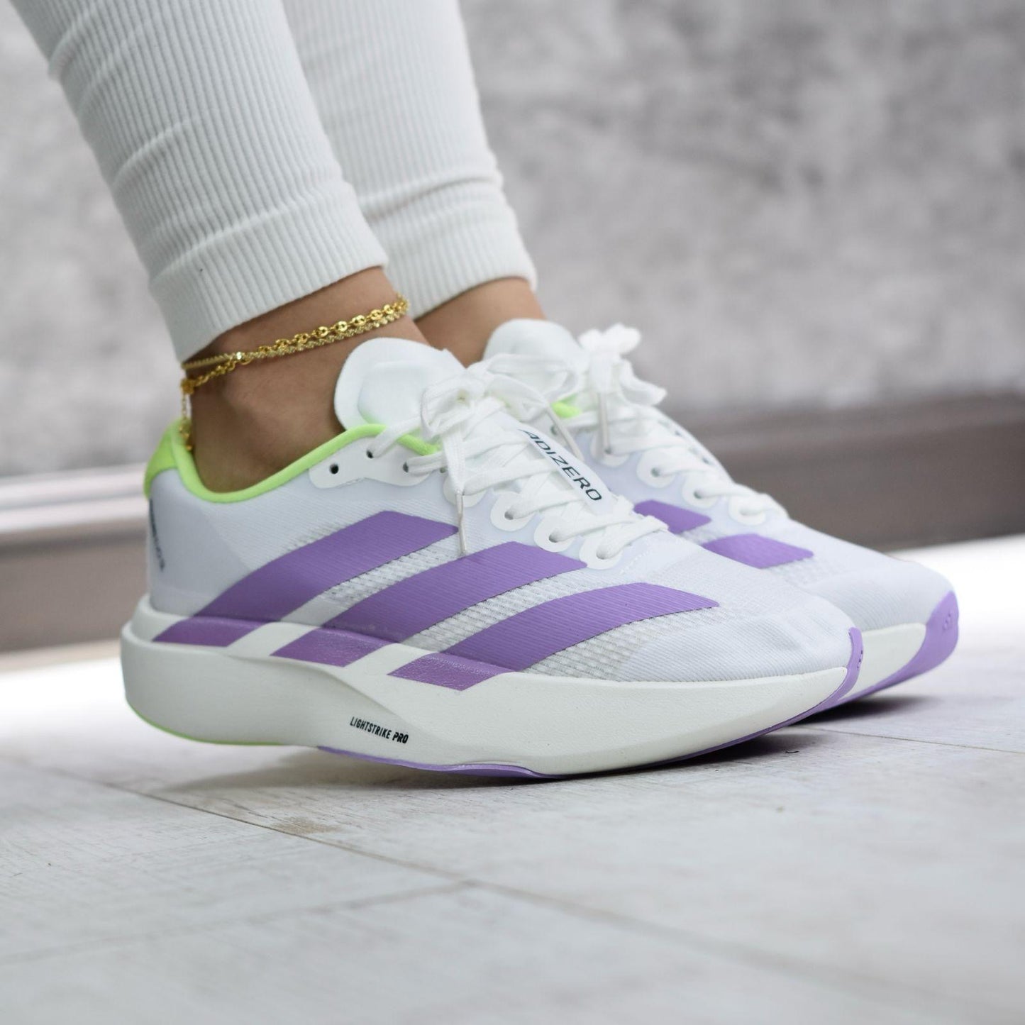 ADIDAS ADIZERO PRO PURPLE AND GREEN MINT