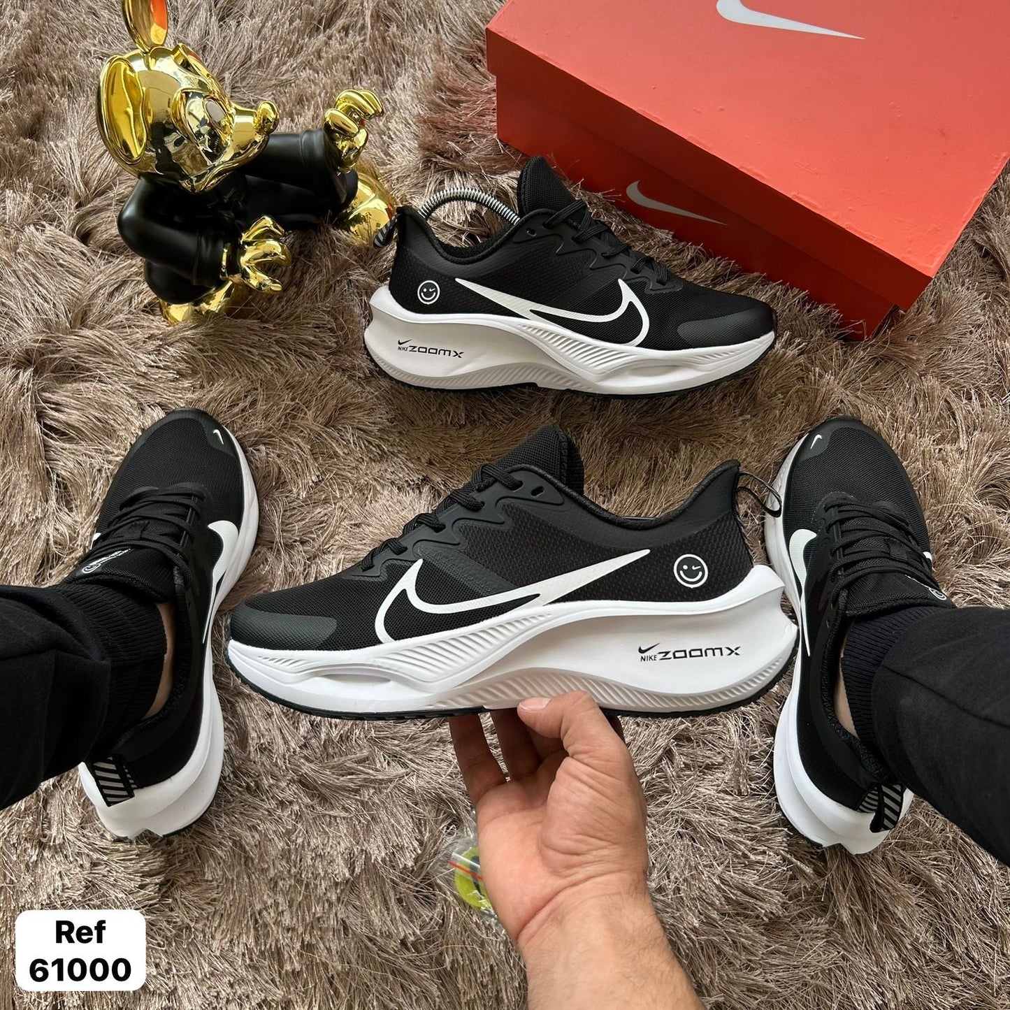 NIKE ZOOM X NEGRO BLANCO HAPPY