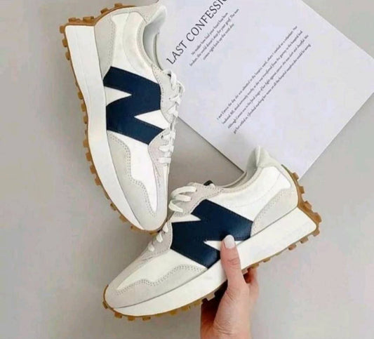 NEW BALANCE 327 LOGO AZUL