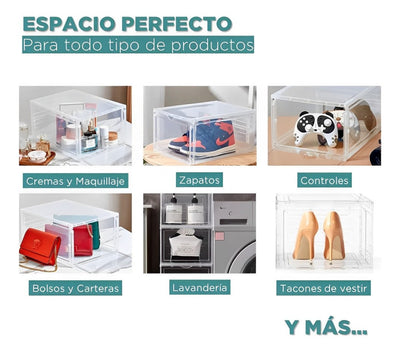 Caja Apilable Transparente Para Tenis