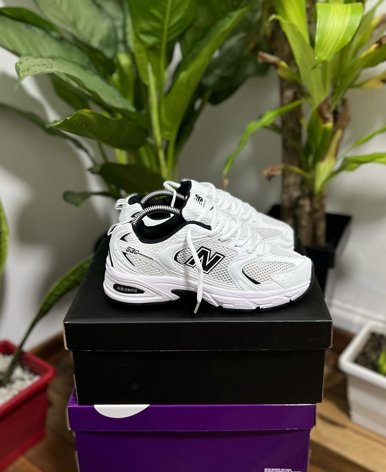 NEW BALANCE 530 BLANCO NEGRO
