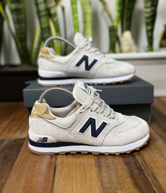 NEW BALANCE 574 BEIGE NAVY